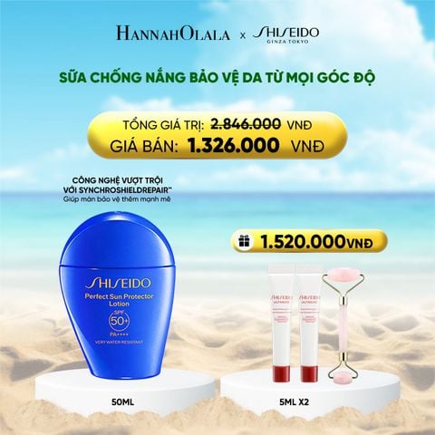  DEAL 6: SỮA CHỐNG NẮNG DƯỠNG DA SHISEIDO GSC PERFECT SUN PROTECTOR LOTION SPF50+ 50ML 