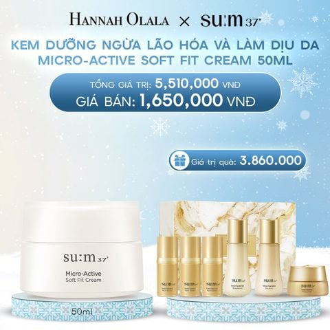  DEAL 6: KEM DƯỠNG NGỪA LÃO HÓA VÀ LÀM DỊU DA SU:M37 MICRO-ACTIVE SOFT FIT CREAM 50ML 
