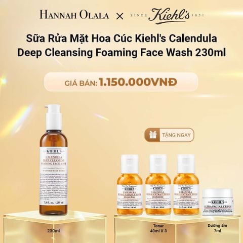  DEAL 8: SỮA RỬA MẶT HOA CÚC KIEHL'S CALENDULA DEEP CLEANSING FOAMING FACE WASH 230ML 