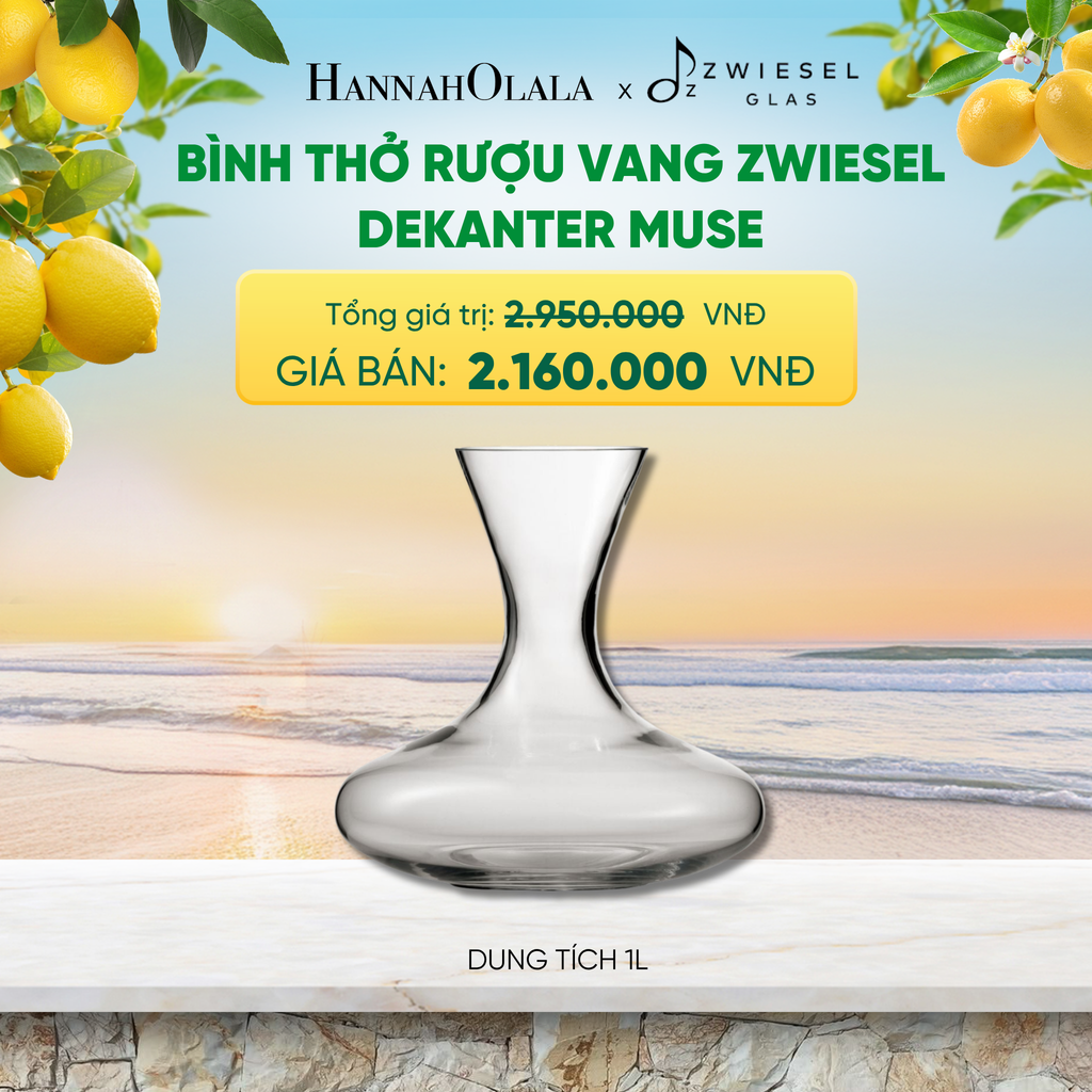  BÌNH THỞ RƯỢU VANG ZWIESEL DEKANTER MUSE 123674 DUNG TÍCH 1L - A2158 