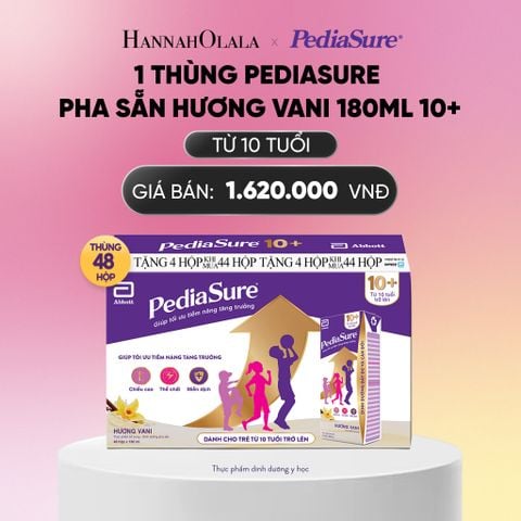  1 THÙNG PEDIASURE PHA SẴN HƯƠNG VANI 180ML 10+ DEAL : _ A744 