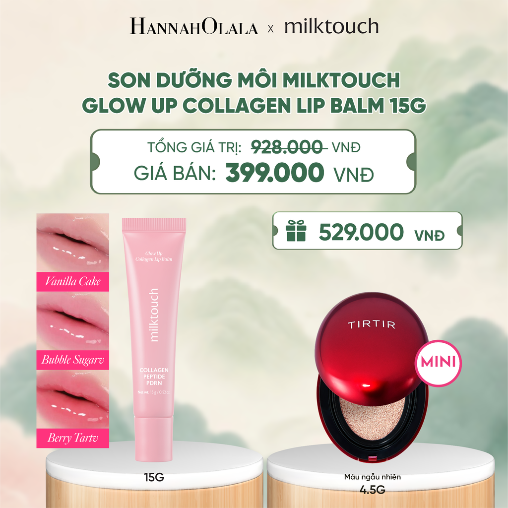  SON DƯỠNG MÔI MILKTOUCH GLOW UP COLLAGEN LIP BALM 15G - DEAL 5 - A2081 