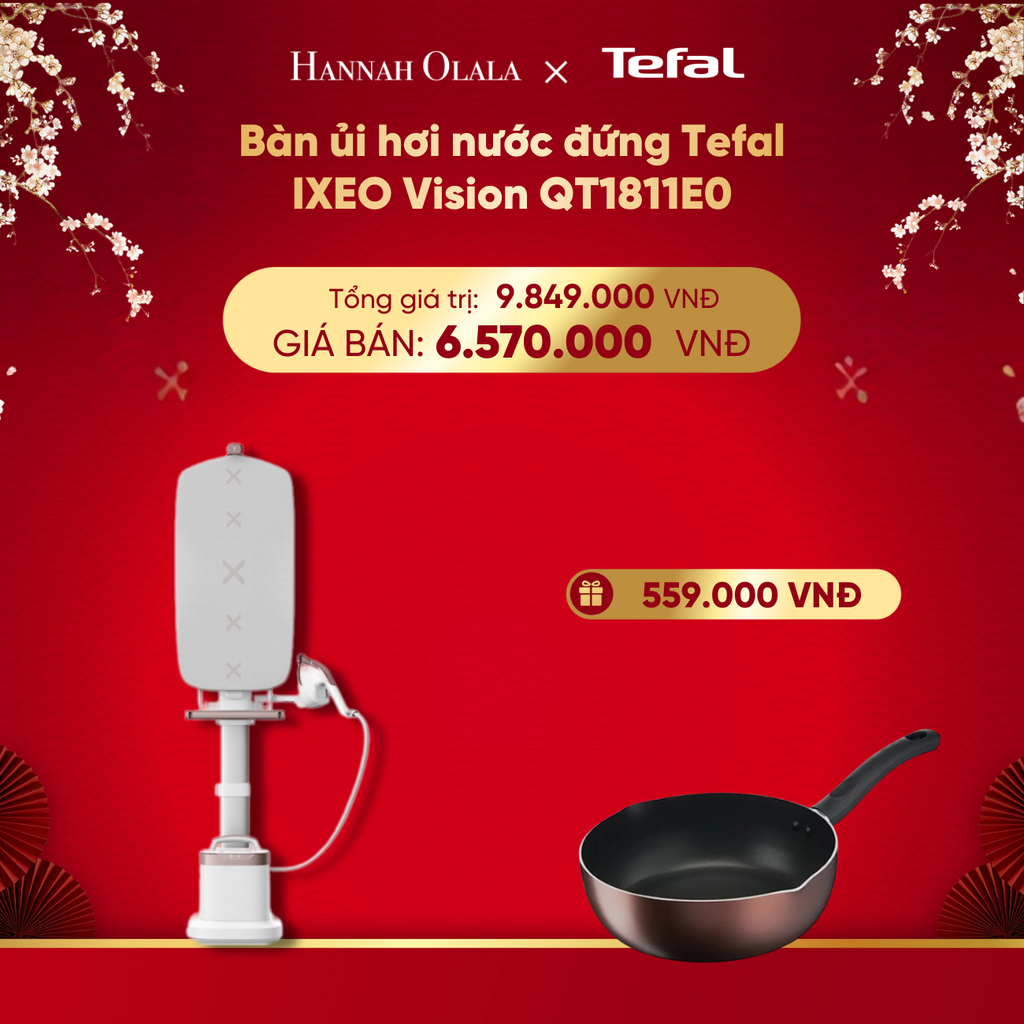  DEAL 3.3: BÀN ỦI HƠI NƯỚC ĐỨNG TEFAL IXEO VISION QT1811E0 