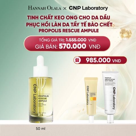  DEAL 56: TINH CHẤT KEO ONG CHO DA DẦU PHỤC HỒI LÀN DA TẨY TẾ BÀO CHẾT CNP PROPOLIS RESCUE AMPULE 50ML 