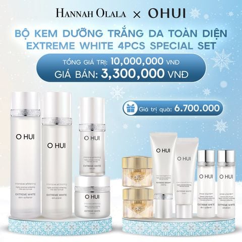  DEAL 6: BỘ KEM DƯỠNG TRẮNG DA TOÀN DIỆN OHUI EXTREME WHITE 4PCS SPECIAL SET 