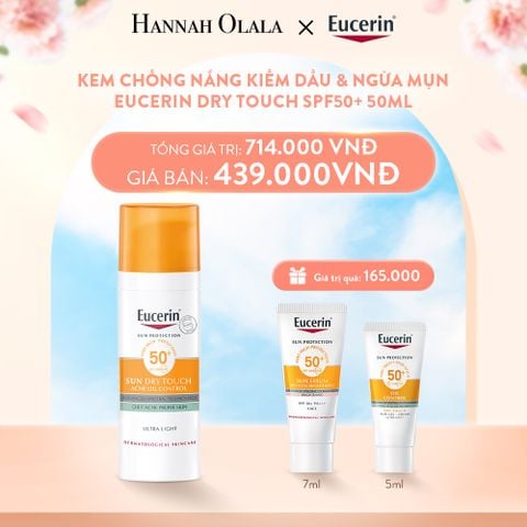  A281_DEAL 08: KEM CHỐNG NẮNG KIỀM DẦU & NGỪA MỤN EUCERIN DRY TOUCH SPF50+ 50ML 