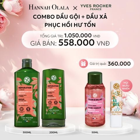  E752: DEAL 6: COMBO DẦU GỘI + DẦU XẢ PHỤC HỒI HƯ TỔN TẶNG MINI GIẤM XẢ + SON DƯỠNG MÙI NGẪU NHIÊN 