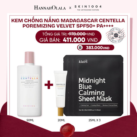  NEW SKU SKIN1004 KEM CHỐNG NẮNG MADAGASCAR CENTELLA POREMIZING VELVET SUNCREAM SPF50+ PA++++ 50ML (IP04)_M15 