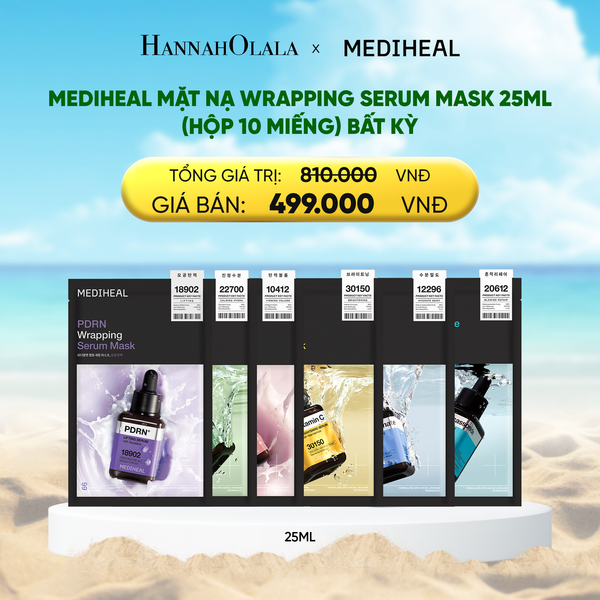  A1962_DEAL 6 : MEDIHEAL MẶT NẠ WRAPPING SERUM MASK 25ML (HỘP 10 MIẾNG) BẤT KỲ 