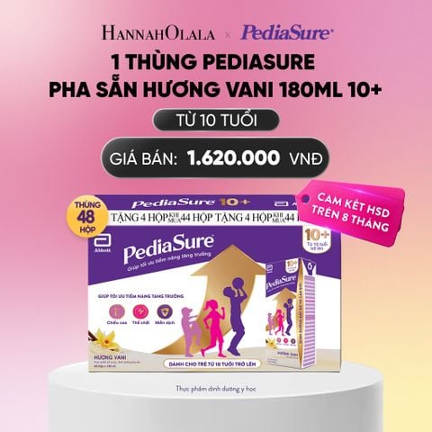  1 THÙNG PEDIASURE PHA SẴN HƯƠNG VANI 180ML 10+ DEAL : _A744 