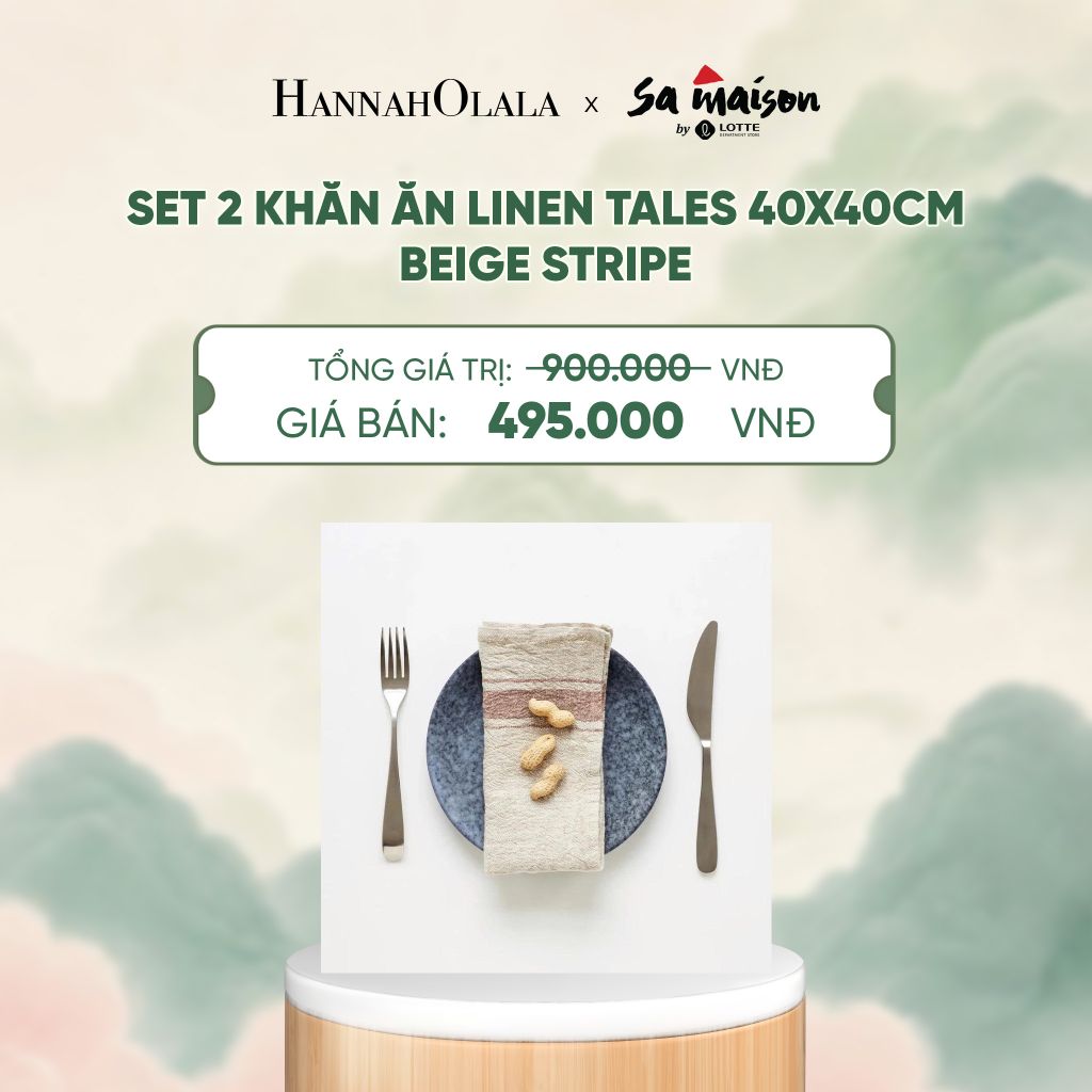 SET 2 KHĂN ĂN LINEN TALES 45X45CM - DEAL 4 - A1773 