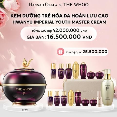  E807: DEAL 6: BỘ KEM DƯỠNG TRẺ HÓA DA HOÀN LƯU CAO THE WHOO HWANYU IMPERIAL YOUTH MASTER CREAM 60ML - [GIAO HÀNG TỪ 03/10] 