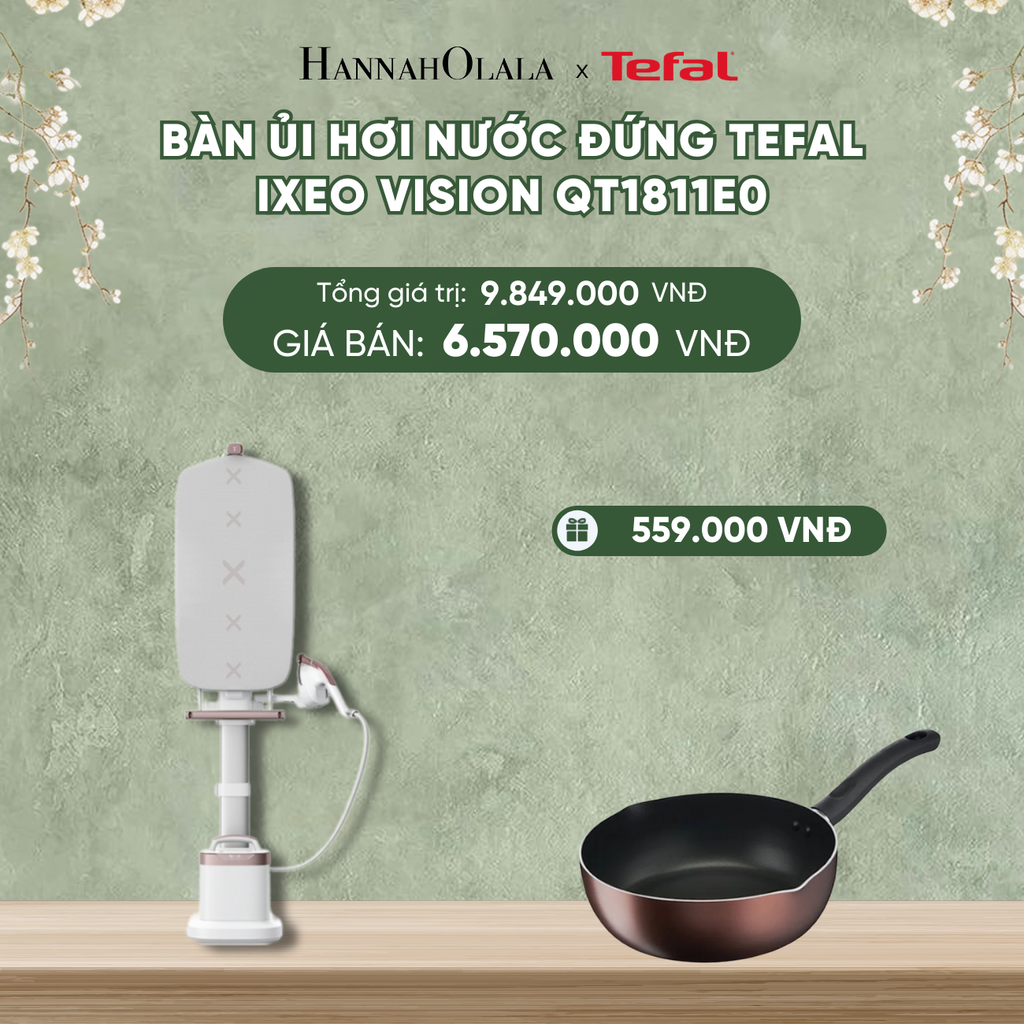  DEAL 3.3: BÀN ỦI HƠI NƯỚC ĐỨNG TEFAL IXEO VISION QT1811E0 
