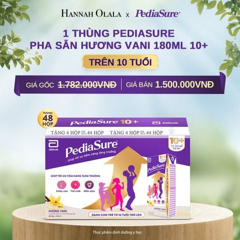  DEAL 6: 1 THÙNG PEDIASURE PHA SẴN HƯƠNG VANI 180ML 10+ 
