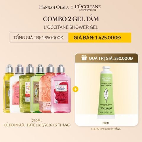  DEAL 6: COMBO 2 GEL TẮM L'OCCITANE SHOWER GEL 250ML (CHỌN PHÂN LOẠI COMBO) 