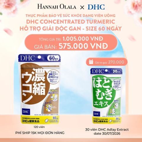  A233_DEAL 6: THỰC PHẨM BẢO VỆ SỨC KHỎE DHC CONCENTRATED TURMERIC DẠNG VIÊN UỐNG HỖ TRỢ GIẢI ĐỘC GAN - SIZE 60 NGÀY 