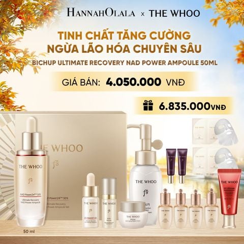  BỘ TINH CHẤT TĂNG CƯỜNG NGỪA LÃO HÓA CHUYÊN SÂU THE WHOO BICHUP ULTIMATE RECOVERY NAD POWER AMPOULE 50ML SPECIAL SET - E2106 