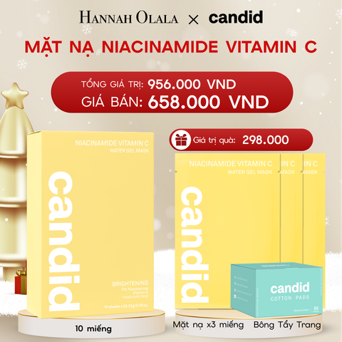 DEAL 6: HỘP 10 MIẾNG MẶT NẠ DƯỠNG SÁNG NIACINAMIDE VITAMIN C 