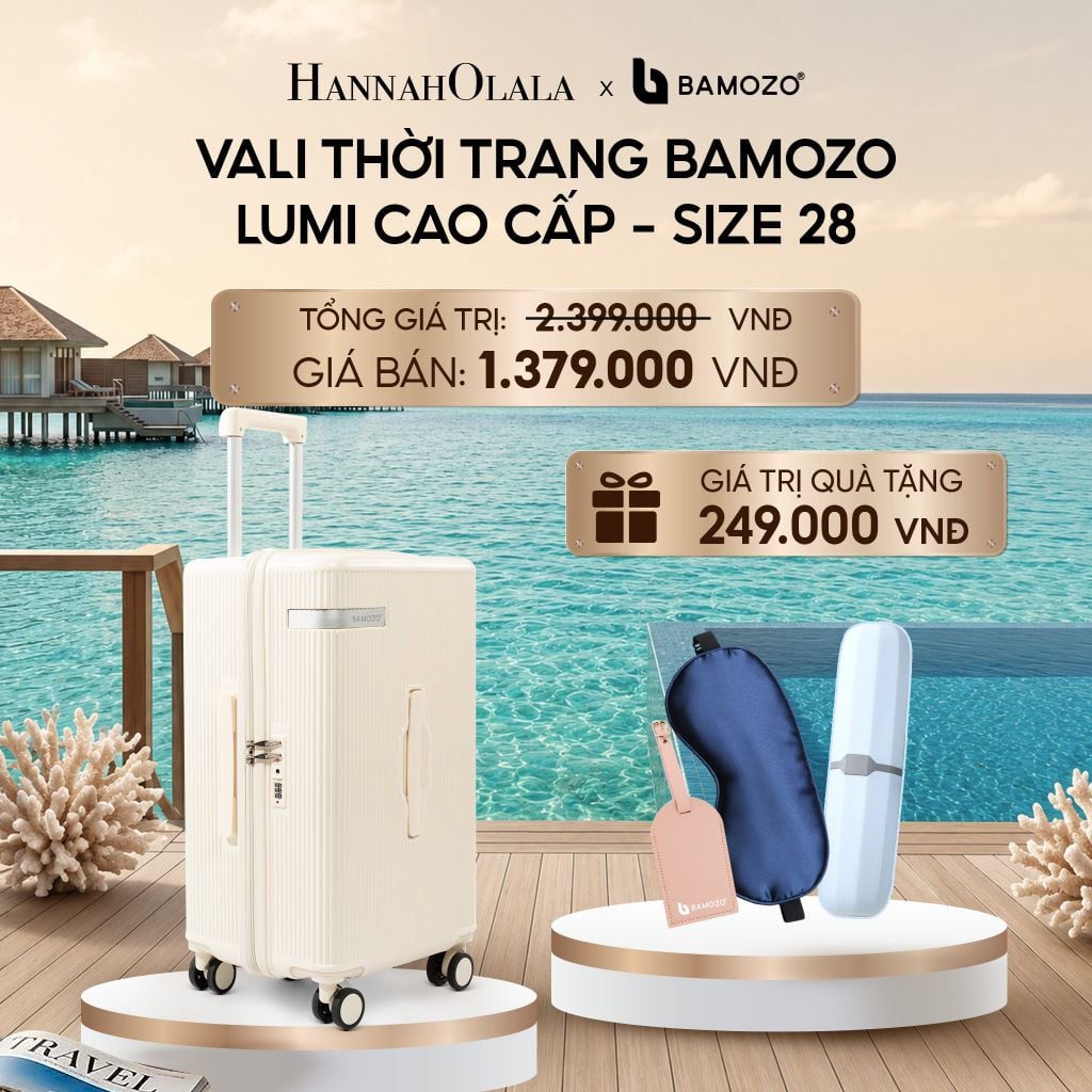  VALI BAMOZO LUMISPACE CAO CẤP (TẶNG TAG VALI DA, HỘP ĐỰNG BÀN CHẢI, BỊT MẮT LỤA SATIN)_ D478 
