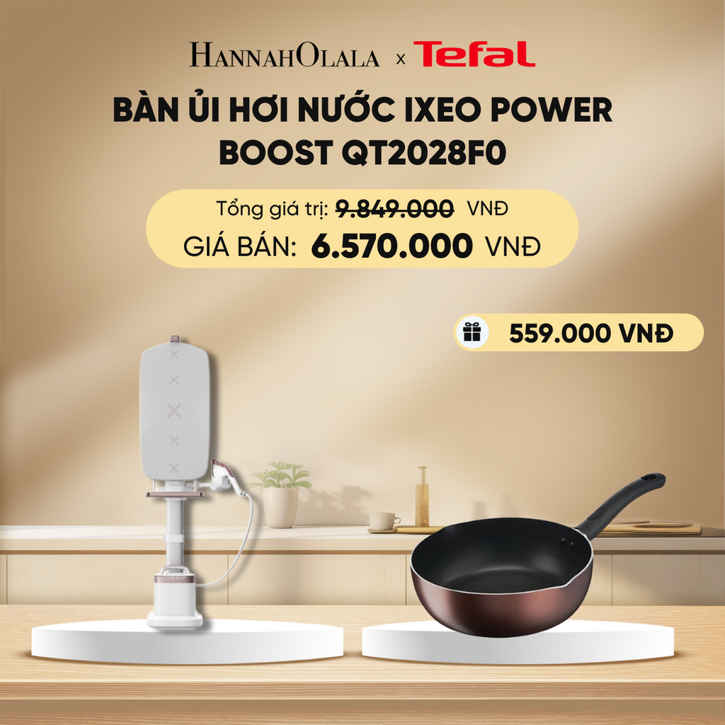  DEAL 3.3: BÀN ỦI HƠI NƯỚC ĐỨNG TEFAL IXEO VISION QT1811E0 
