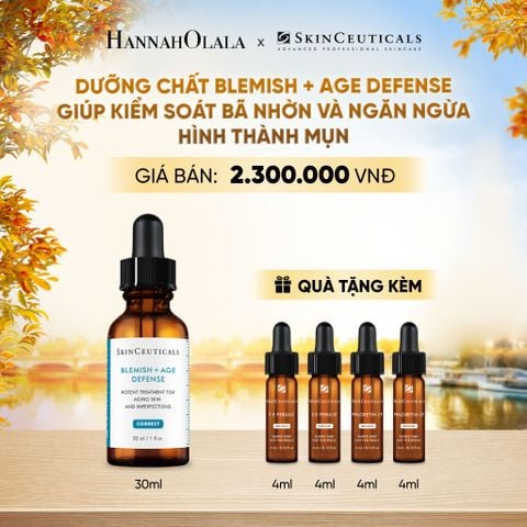  DƯỠNG CHẤT SKIN CEUTICALS BLEMISH+AGE DEFENSE GIÚP KIỂM SOÁT BÃ NHỜN VÀ NGĂN NGỪA HÌNH THÀNH MỤN 30ML - E622 