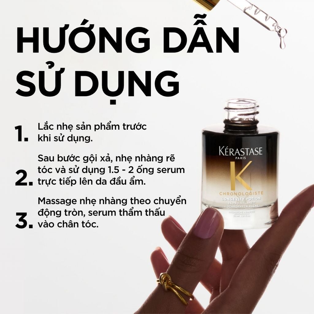  [LẦN ĐẦU RA MẮT] SERUM DA ĐẦU KÉRASTASE CHRONOLOGISTE GIÚP GIẢM DẤU HIỆU LÃO HÓA TÓC - DÀNH CHO DA ĐẦU - LONGEVITY POTION 30ML - L072 