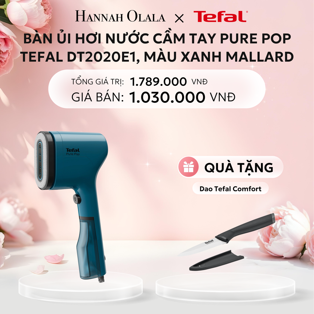  E312: DEAL 6: BÀN ỦI HƠI NƯỚC CẦM TAY PURE POP TEFAL DT2020E1 