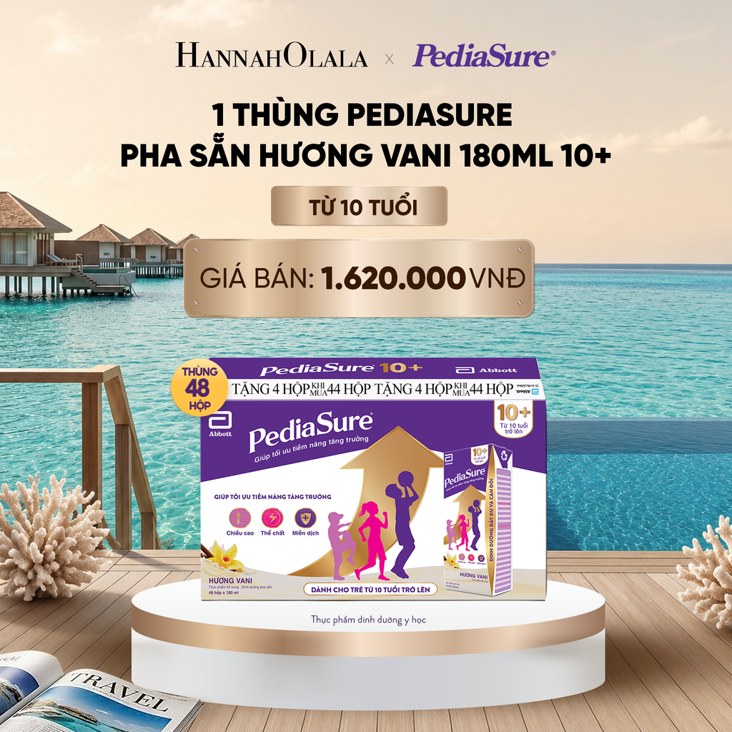  1 THÙNG PEDIASURE PHA SẴN HƯƠNG VANI 180ML 10+ DEAL :_ D2045 