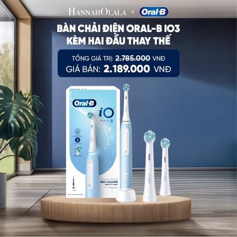  BÀN CHẢI ĐIỆN ORAL-B iO3 CHÍNH HÃNG KÈM ĐẦU THAY THẾ 