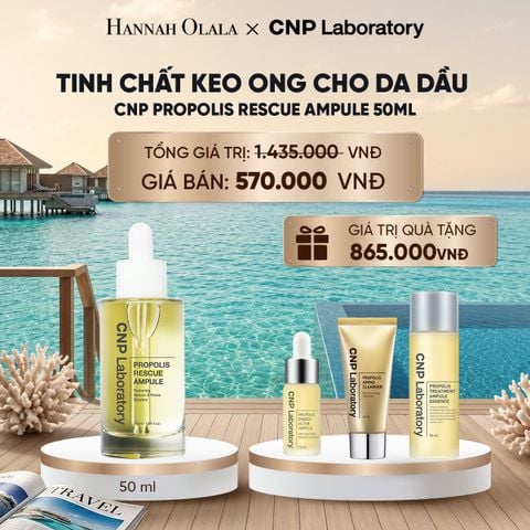  TINH CHẤT KEO ONG CHO DA DẦU PHỤC HỒI LÀN DA TẨY TẾ BÀO CHẾT CNP PROPOLIS RESCUE AMPULE 50ML_ D255 