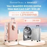  C905_DEAL 1: VALI BAMOZO KHUNG NHÔM 9066 BẢN CAO CẤP (TẶNG BỌC VALI CC TRONG SUỐT + TÚI ĐỰNG GIÀY) 