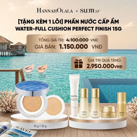  [TẶNG KÈM 1 LÕI] PHẤN NƯỚC CẤP ẨM SU:M37 WATER-FULL CC CUSHION PERFECT FINISH 15G_ D868 