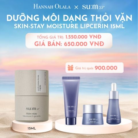  C60_DEAL 6: DƯỠNG MÔI DẠNG THỎI VẶN SU:M37 SKIN-STAY MOISTURE LIPCERIN 15ML 