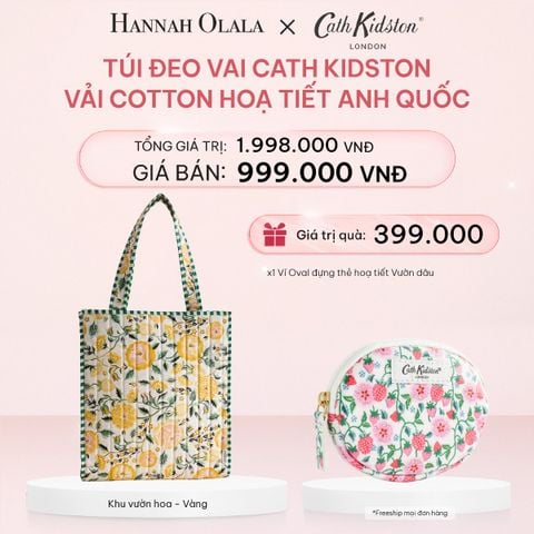  E353_DEAL 6: TÚI ĐEO VAI CATH KIDSTON VẢI COTTON HOẠ TIẾT ANH QUỐC 