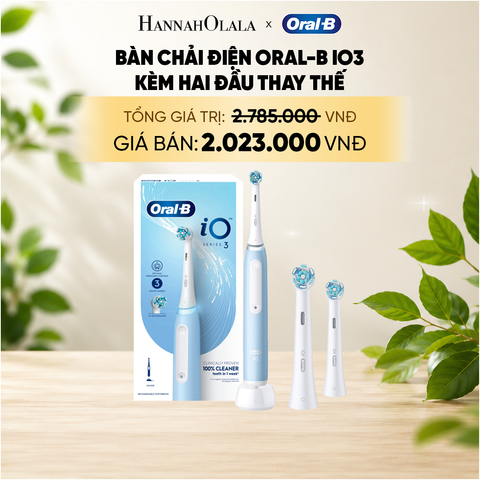  [FLASH DEAL] BÀN CHẢI ĐIỆN ORAL-B iO3 CHÍNH HÃNG KÈM ĐẦU THAY THẾ _ A72 