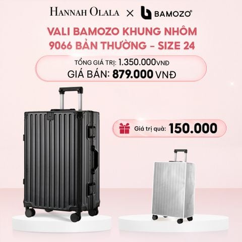  E22_DEAL 2: VALI BAMOZO KHUNG NHÔM 9066 BẢN THƯỜNG (TẶNG BỌC VALI TRONG SUỐT) 
