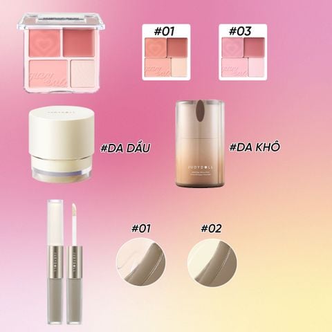  KEM TẠO KHỐI 2 ĐẦU + KEM LÓT + MÁ HỒNG 4 Ô_ A1381 