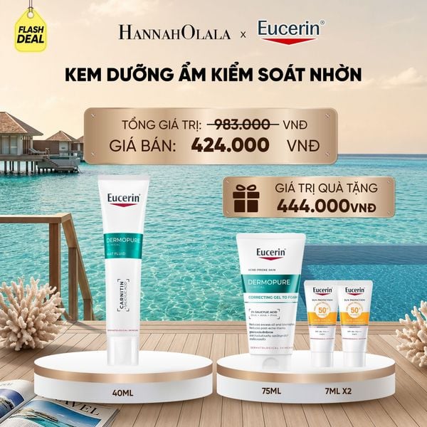  FD6: KEM DƯỠNG ẨM GIÚP KIỂM SOÁT NHỜN EUCERIN DERMOPURE CLINICAL MAT FLUID 40ML_ D315 