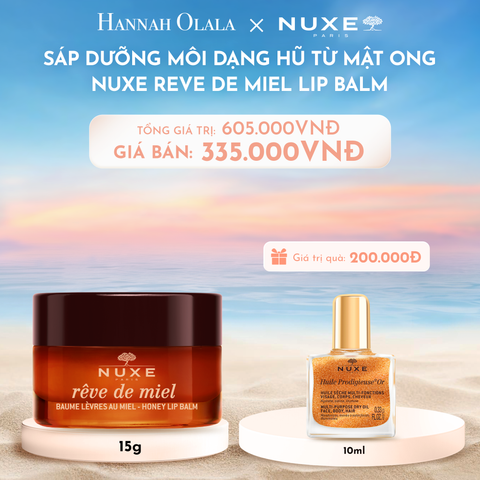  C147_DEAL 6: SÁP DƯỠNG MÔI NUXE LIP BALM 15G (MẬT ONG/ HOA HỒNG) 