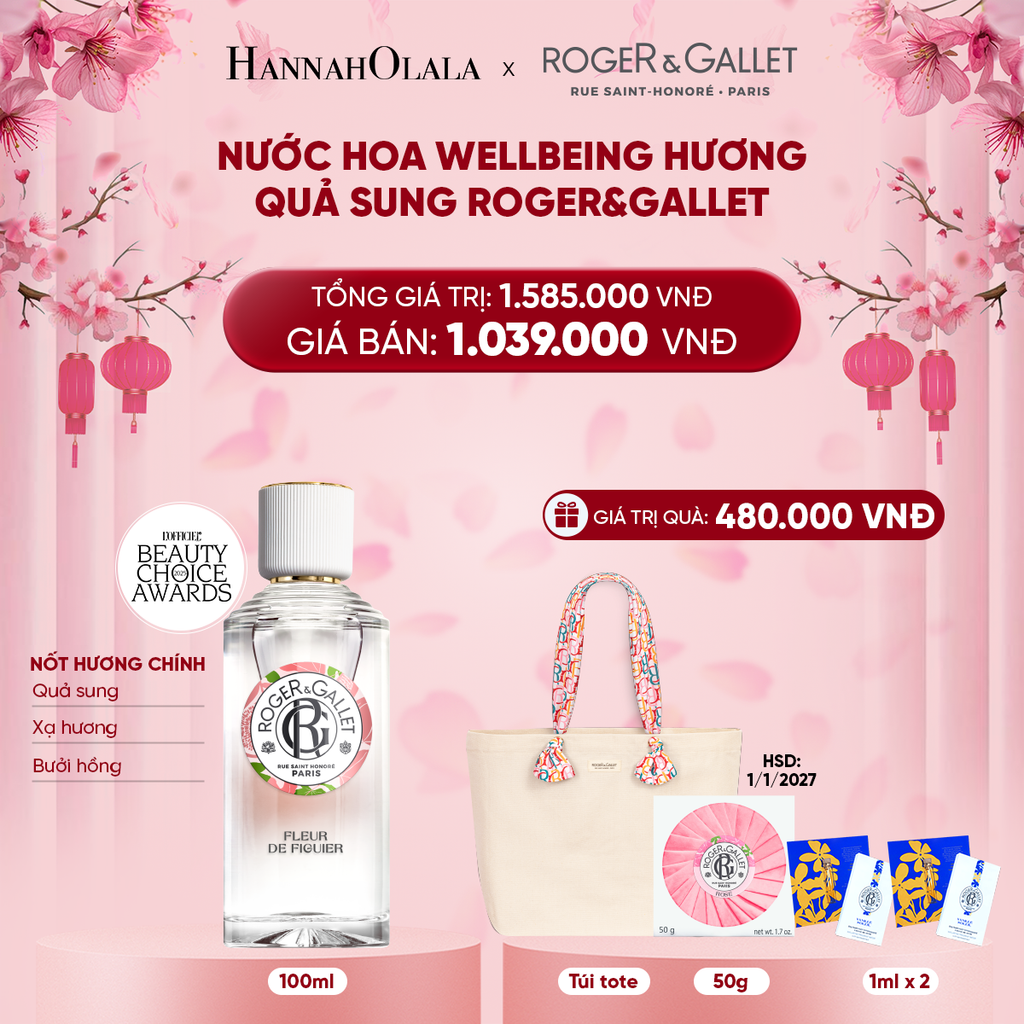  DEAL 2: NƯỚC HOA WELLBEING ROGER&GALLET 100ML 