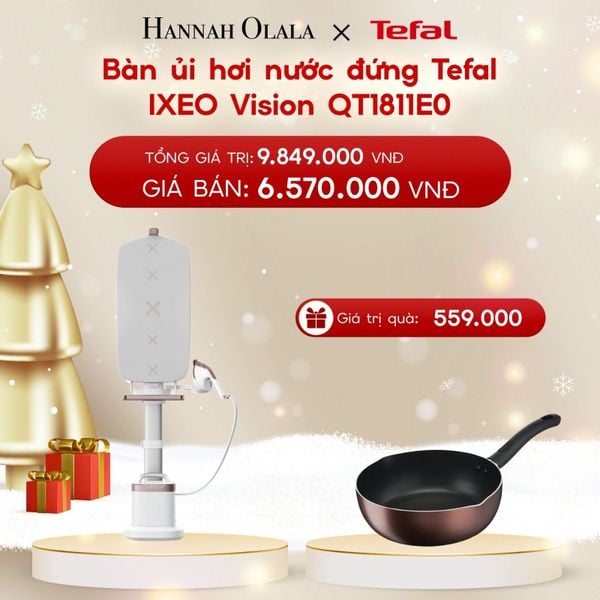  A1158_DEAL 3.4: BÀN ỦI HƠI NƯỚC ĐỨNG TEFAL IXEO VISION QT1811E0 