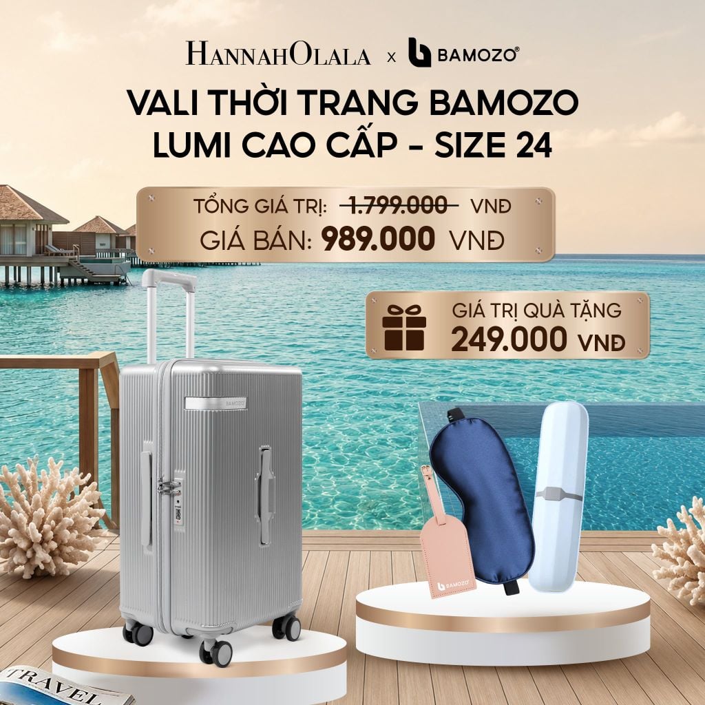 VALI BAMOZO LUMISPACE CAO CẤP (TẶNG TAG VALI DA, HỘP ĐỰNG BÀN CHẢI, BỊT MẮT LỤA SATIN)_ D478 