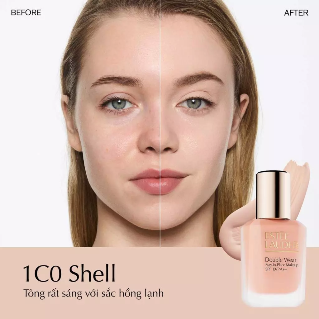  KEM NỀN LÂU TRÔI 36 GIỜ, LÌ MỊN ESTÉE LAUDER DOUBLE WEAR STAY-IN-PLACE SPF 10/PA++I FOUNDATION 30ML - DEAL 11 - E9 