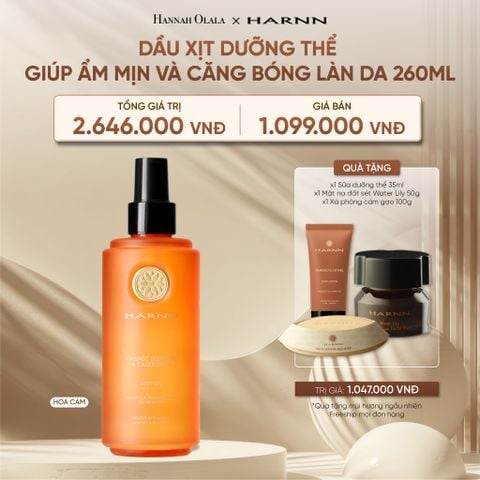  DEAL 6: DẦU XỊT DƯỠNG THỂ HARNN GIÚP ẨM MỊN VÀ CĂNG BÓNG LÀN DA 260ML 