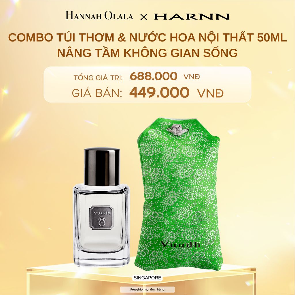  DEAL 6: COMBO NƯỚC HOA NỘI THẤT 50ML & TÚI THƠM NỘI THẤT - NÂNG TẦM KHÔNG GIAN SỐNG 