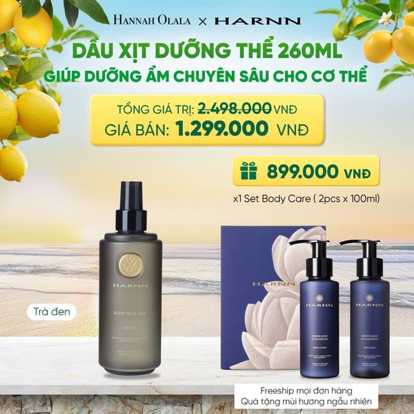  DẦU XỊT DƯỠNG THỂ BODY OIL SPRAY HARNN 260ML HƯƠNG THIÊN NHIÊN - GIÚP DƯỠNG ẨM CHUYÊN SÂU CHO CƠ THỂ 