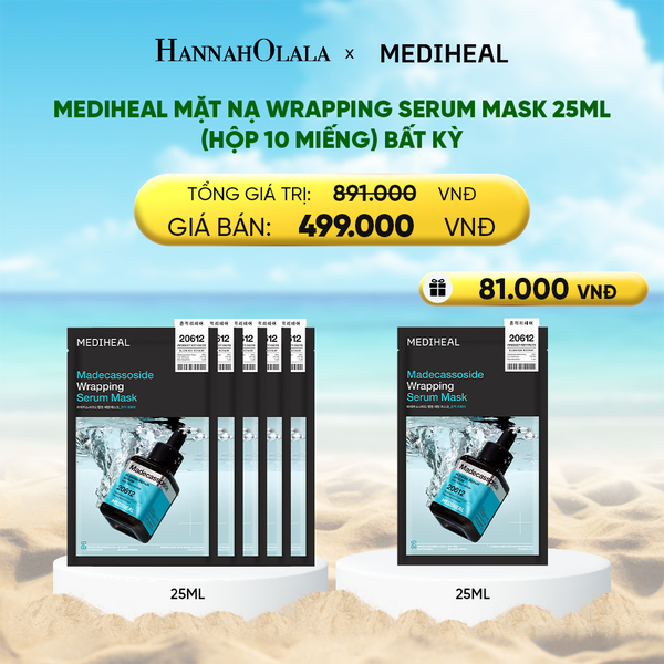  A1962_DEAL 6 : MEDIHEAL MẶT NẠ WRAPPING SERUM MASK 25ML (HỘP 10 MIẾNG) BẤT KỲ 