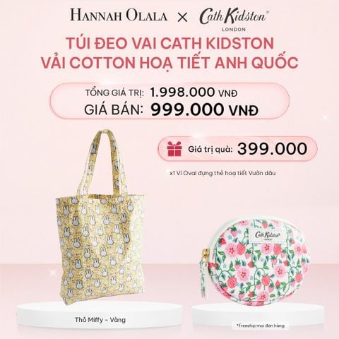  E353_DEAL 6: TÚI ĐEO VAI CATH KIDSTON VẢI COTTON HOẠ TIẾT ANH QUỐC 