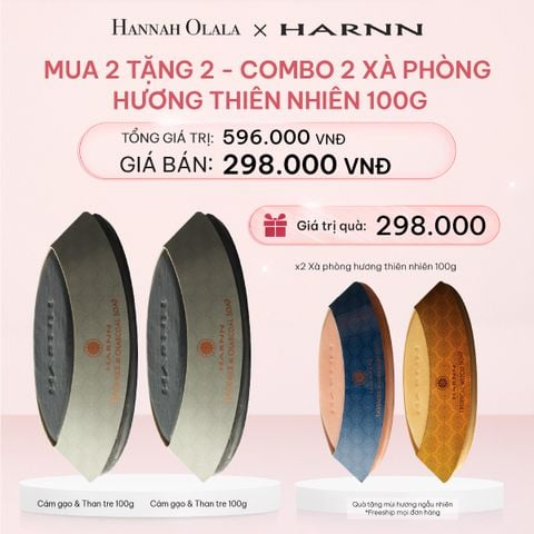  E475_DEAL 6: [MUA 2 TẶNG 2] COMBO 2 XÀ PHÒNG HƯƠNG THIÊN NHIÊN HARNN 100G 