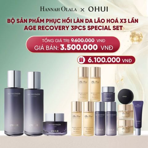  DEAL 48: BỘ SẢN PHẨM PHỤC HỒI LÀN DA LÃO HOÁ X3 LẦN OHUI AGE RECOVERY 3PCS SPECIAL SET 